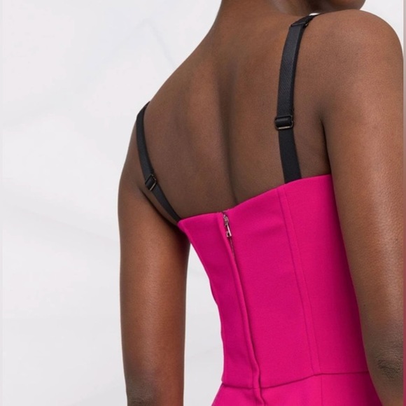 Dolce Gabbana 💋🖤💋 Bustier-Style Corset Midi Dress : Fuchsia : Sz: 38 (2-4) - Picture 5 of 10